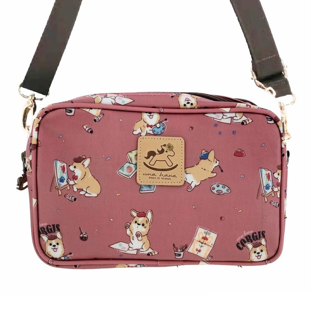 Waterproof Corgi Rectangle Crossbody Shoulder Phone Purse